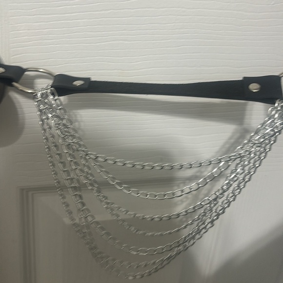 Punk - goth belt - fun nice on wear on black jeans or skirts - size small - Picture 2 of 2